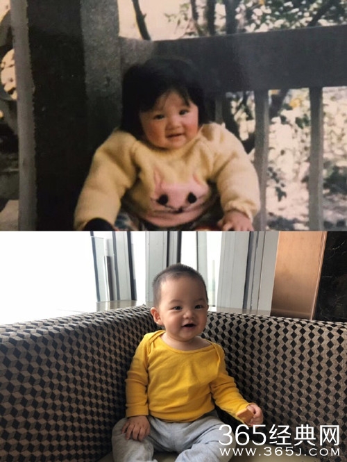 陈龙章龄之二胎随妈妈姓，母子俩神似