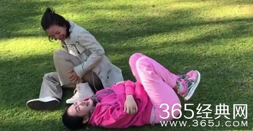 小S阿雅非洲草地打滚，玩的不亦乐乎