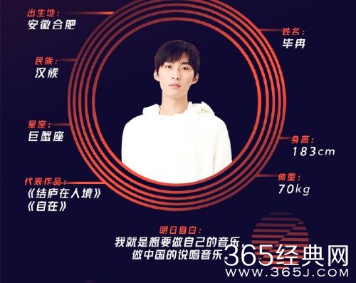 明日之子第2季毕冉是谁 毕冉个人资料背景微博介绍