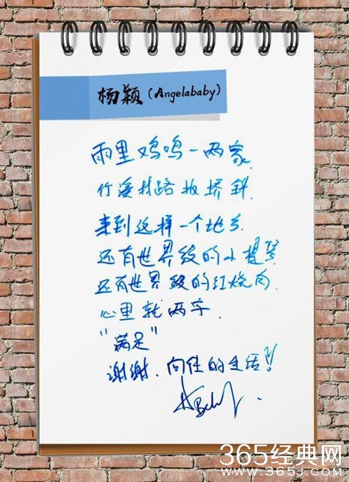 《向往的生活》曝光杨颖字迹 却遭网友吐槽不认真