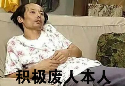 积极废人这个梗，犹如思想的巨人，行动的矮子