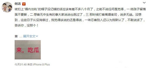 何洁否认婚内出轨 间接承认了和刁磊的恋情