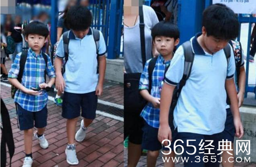 陈慧琳两儿子近照曝光 大儿子害羞 次子活波更像妈妈