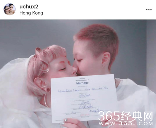 吴卓林晒与女友结婚证书 宣布二人结婚喜讯