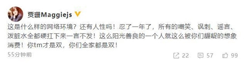 贾乃亮姐姐怼谣言 怒斥造谣者没人性 否认贾乃亮不实传言