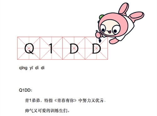 青春有你Q1DD兴起 形容节目中优秀的练习生们