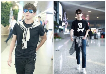 张一山光头造型现身机场 痞笑舔唇活似韦小宝本人