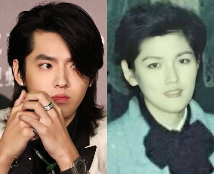 吴亦凡妈妈旧照流出 母子简直一个模子刻出来的