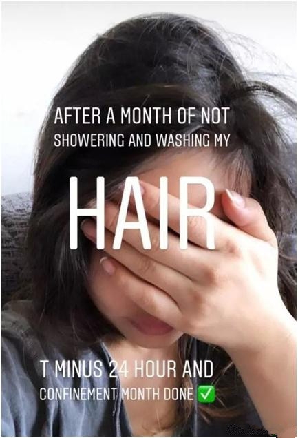 乐基儿自曝坐月子一个月不洗头 晒儿子Hunter满月正面照