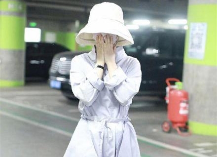 赵丽颖产后四个月现身机场 全身包裹严实密不透风