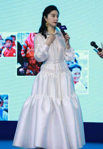 范冰冰出席公益活动 否认自己怀孕