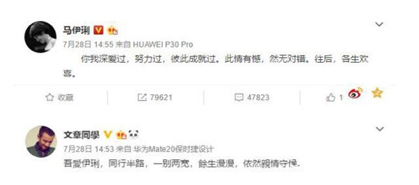 马伊琍文章离婚 马伊琍否认有新男友