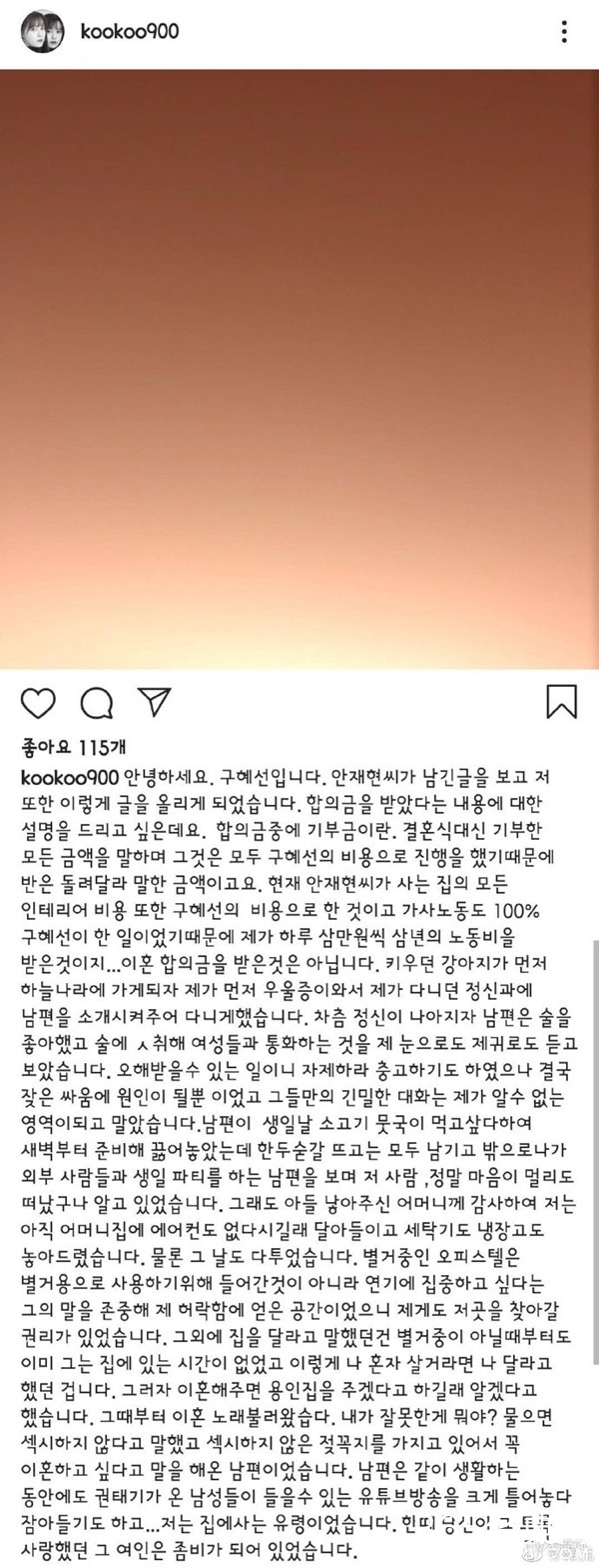 具惠善回击安宰贤 丈夫所言都和事实不符