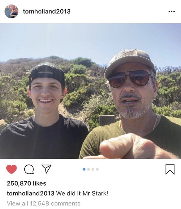 不理蜘蛛侠退出漫威 荷兰弟晒出与小唐尼合影