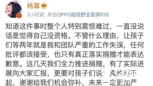 官媒发文杨幂诈捐 是背锅还是实锤？