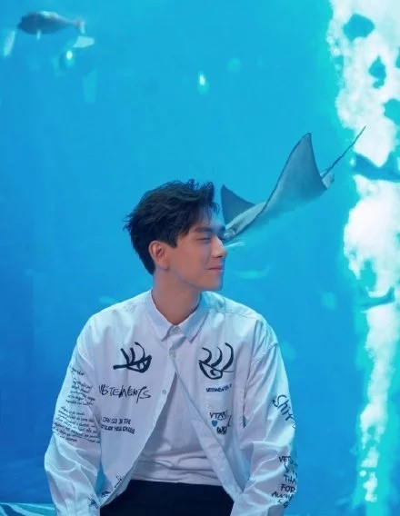 微博粉丝已破2000万 李现晒出被鱼亲吻照片