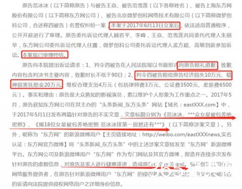 被包养还有私生子？范冰冰起诉造谣者获赔10万