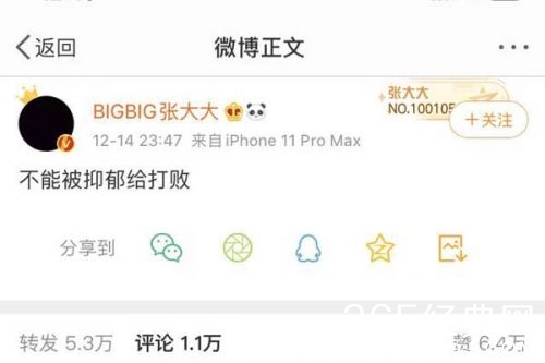 张大大疑患抑郁症 为什么网友会觉得是在炒作？