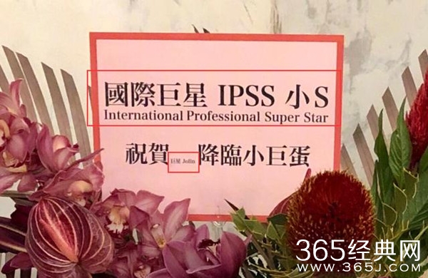 小S给蔡依林送的花篮 “巨星Jolin”字样小到看不见