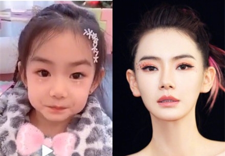 完全缩小版戚薇！lucky近照长大了和妈妈越来越像