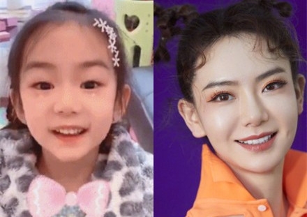 戚薇女儿lucky长大了 仿佛是戚薇一个人生的孩子