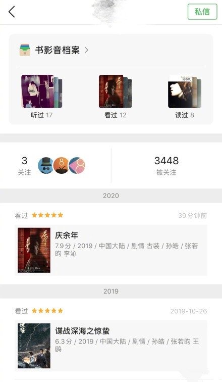 张若昀给《庆余年》打五星 豆瓣评分已跌至7.9