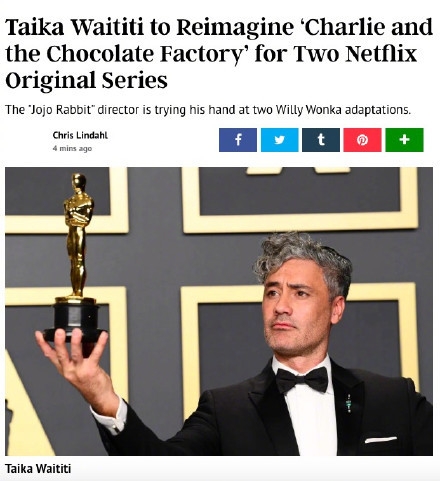 《查理和巧克力工厂》翻拍《雷神3》导演或将参与