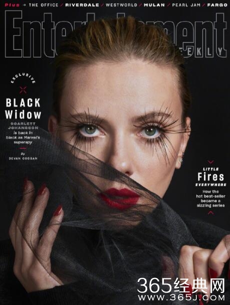 斯嘉丽黑寡妇妆绝美登《娱乐周刊》，黑寡妇剧照曝光！