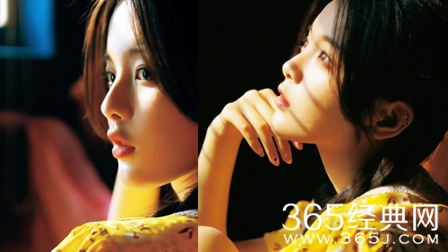 杨超越黄色碎花裙少女感十足 演绎真人版淡黄的长裙