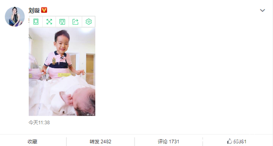 奥运冠军刘璇官宣二胎生女，一儿一女凑齐“好”字