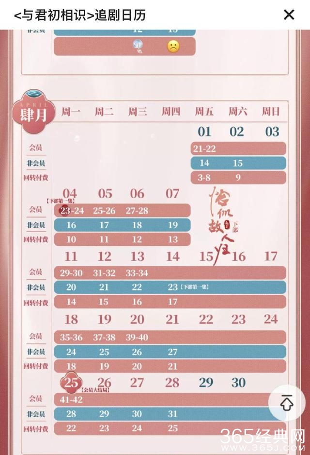 《恰似故人归》追剧日历
