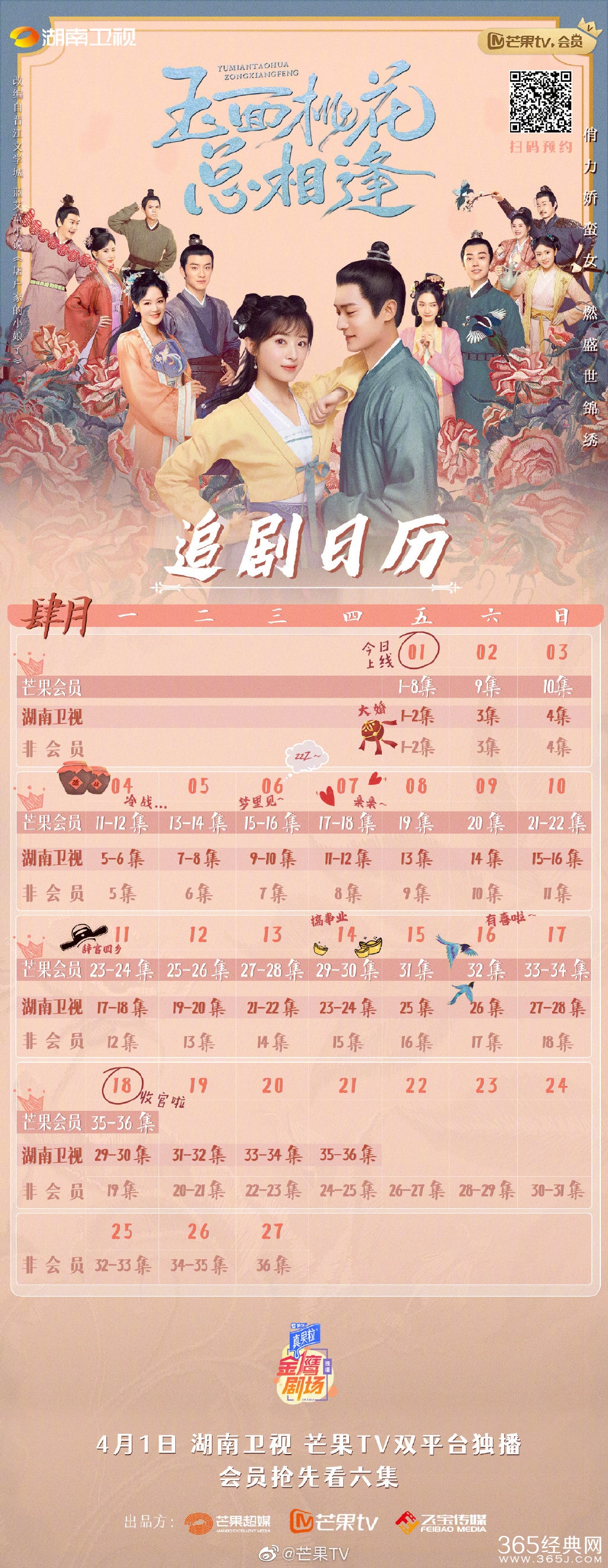 《玉面桃花总相逢》追剧日历