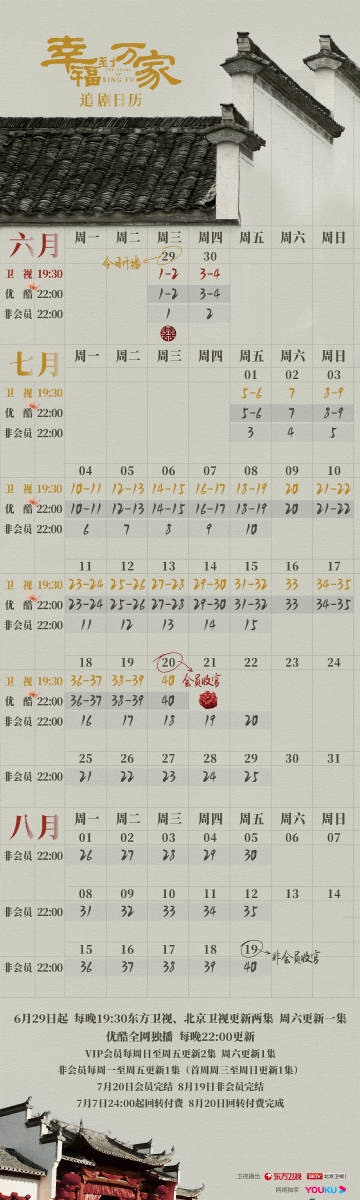 《幸福到万家》追剧日历