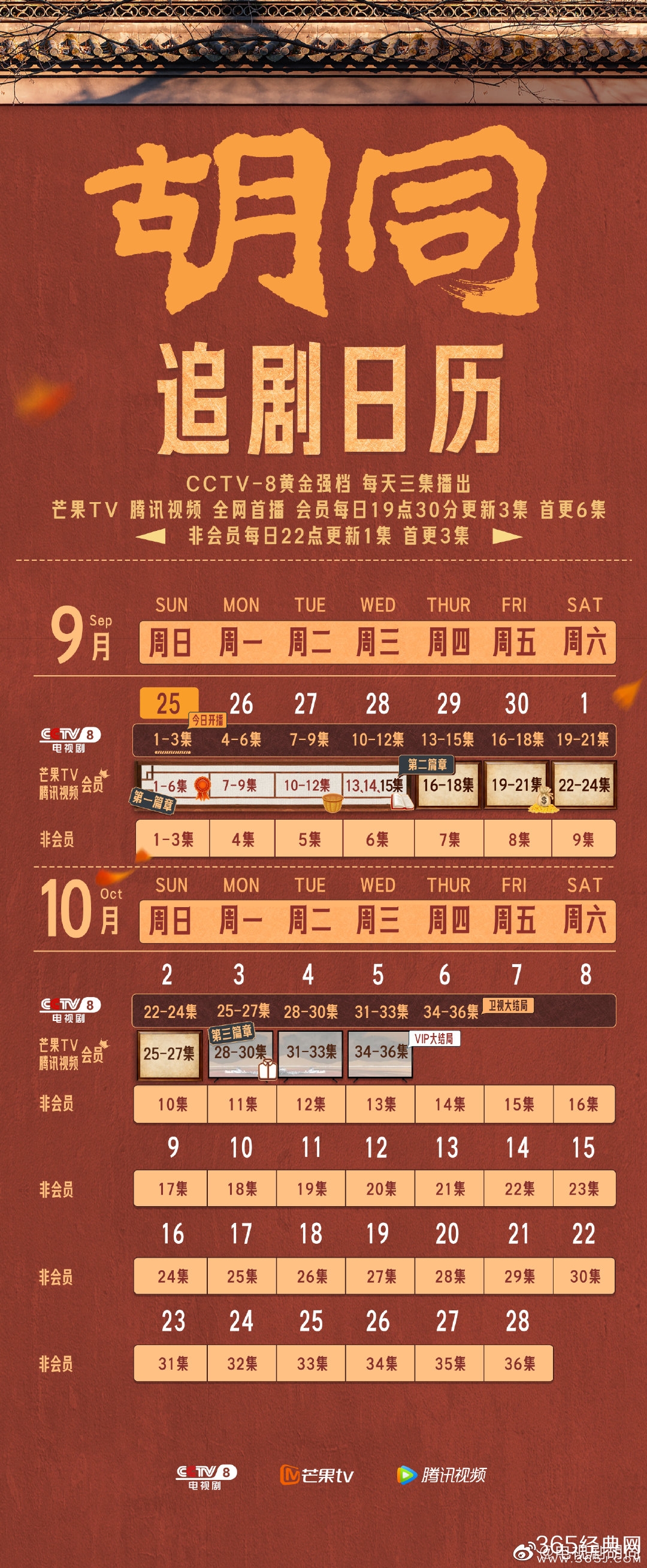 《胡同》电视剧追剧日历