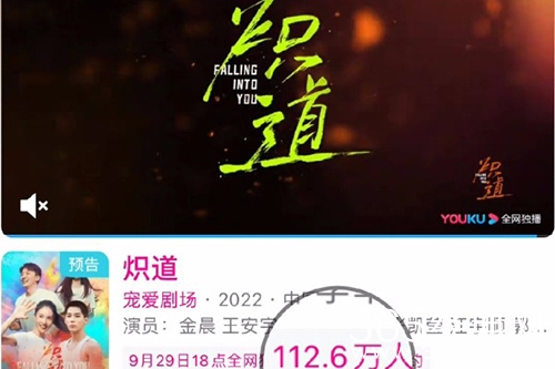 金晨新剧预约破百万，网剧《炽道》29日即将开播