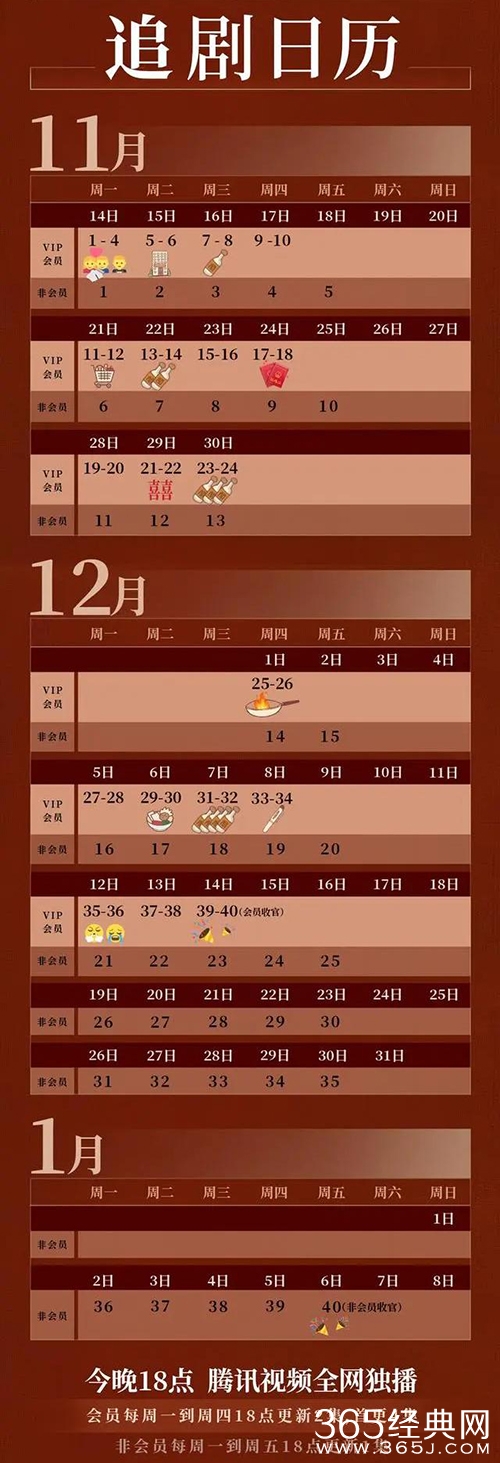 《爱的二八定律》追剧日历