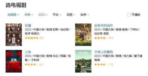 2023年热播的四部高分剧，《三体》遗憾压轴，第一豆瓣高达8.6