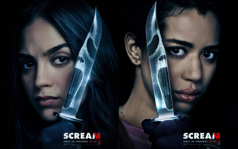 《惊声尖叫6》曝角色海报 锋利刀刃惊现鬼脸轮廓