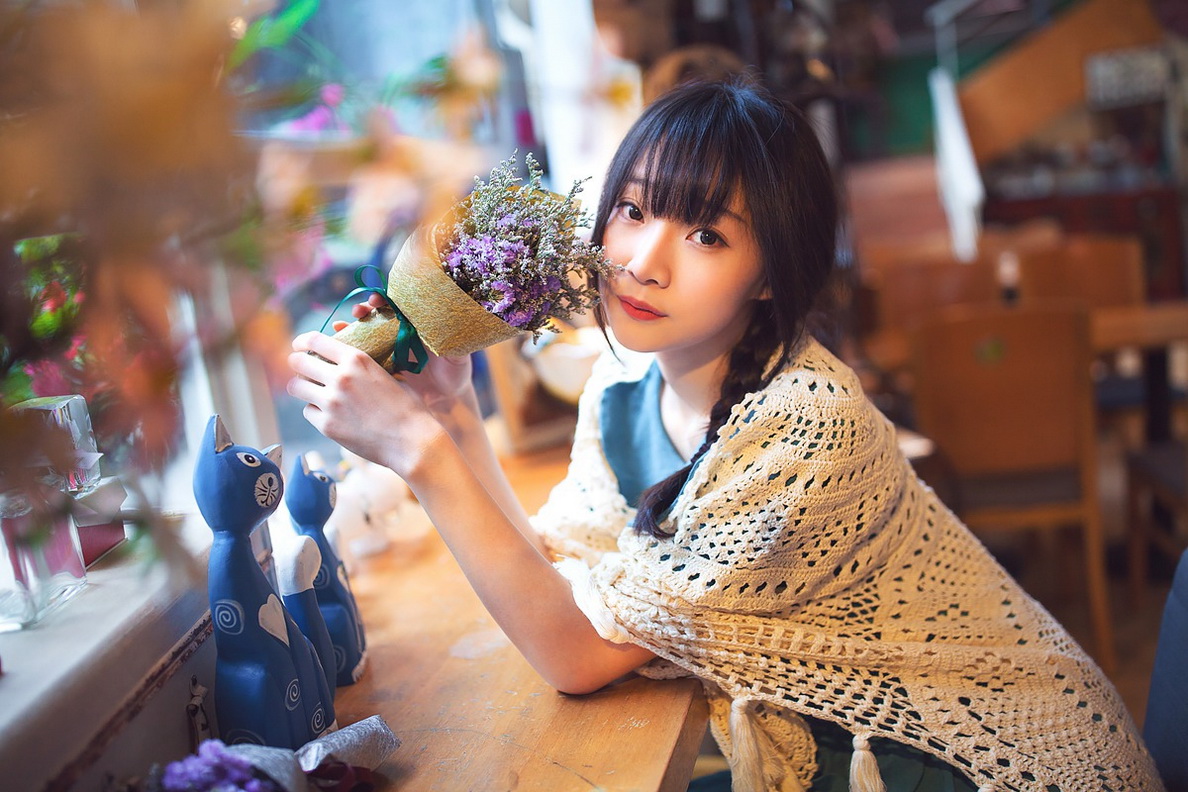 马尾辫美女清纯写真