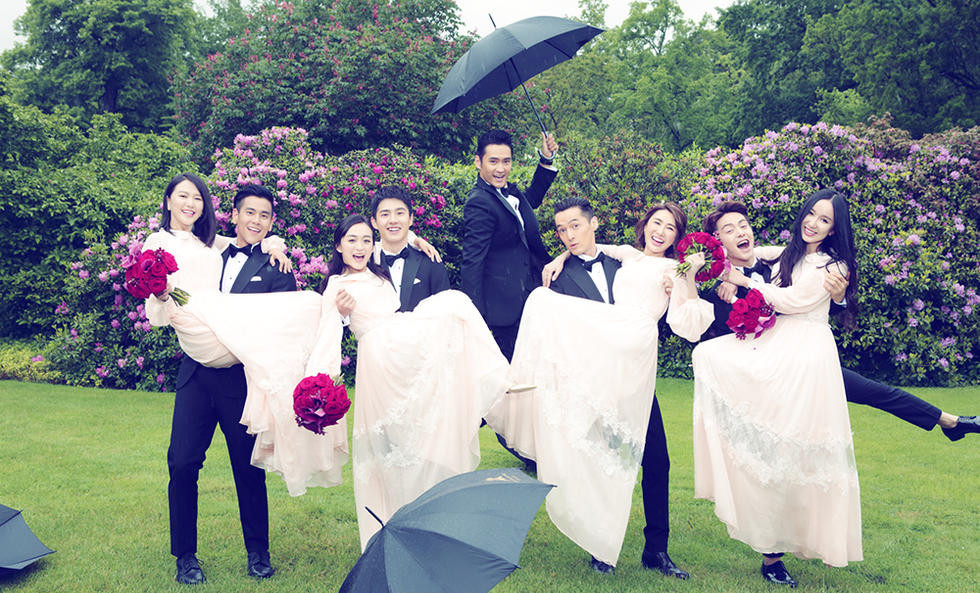 袁弘张歆艺德国大婚 袁弘张歆艺婚礼现场图片