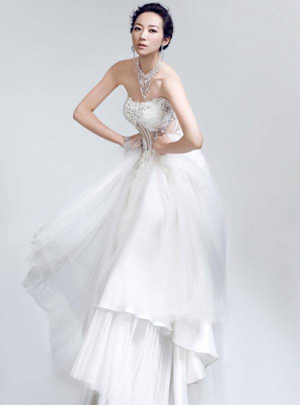 韩雪冷艳高贵新娘婚纱写真