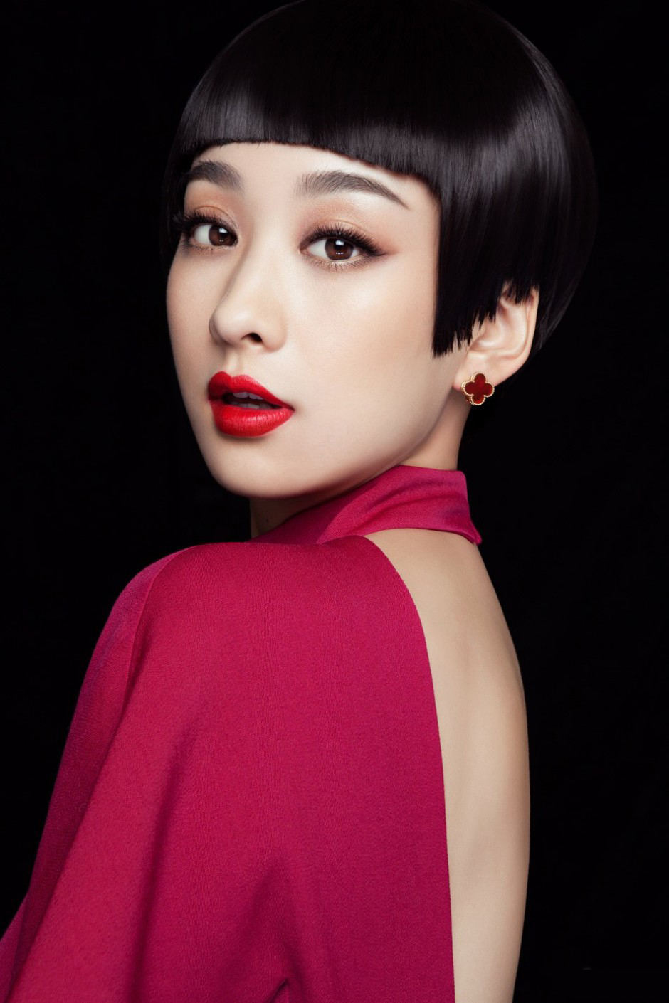 穆婷婷烈焰红唇超性感图片