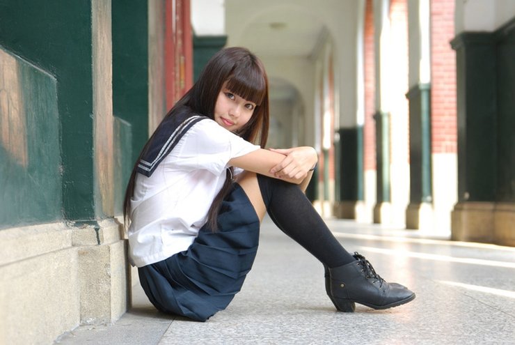 篮球服额校园美女的甜美可人自拍可爱