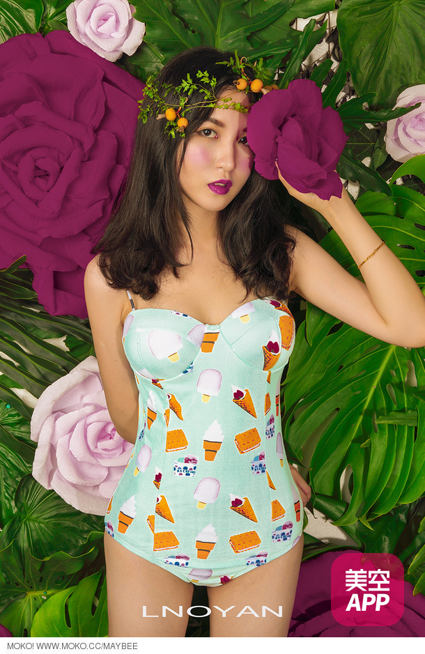 森系美女热带雨林清新写真