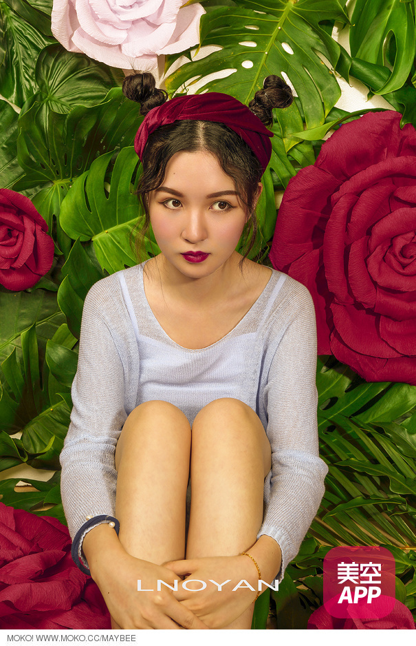 森系美女热带雨林清新写真