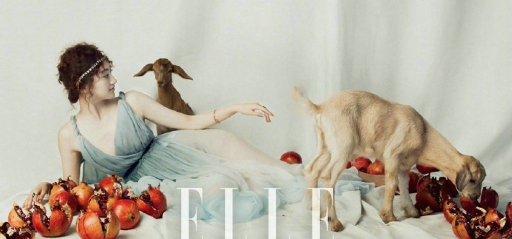 景甜时尚杂志写真