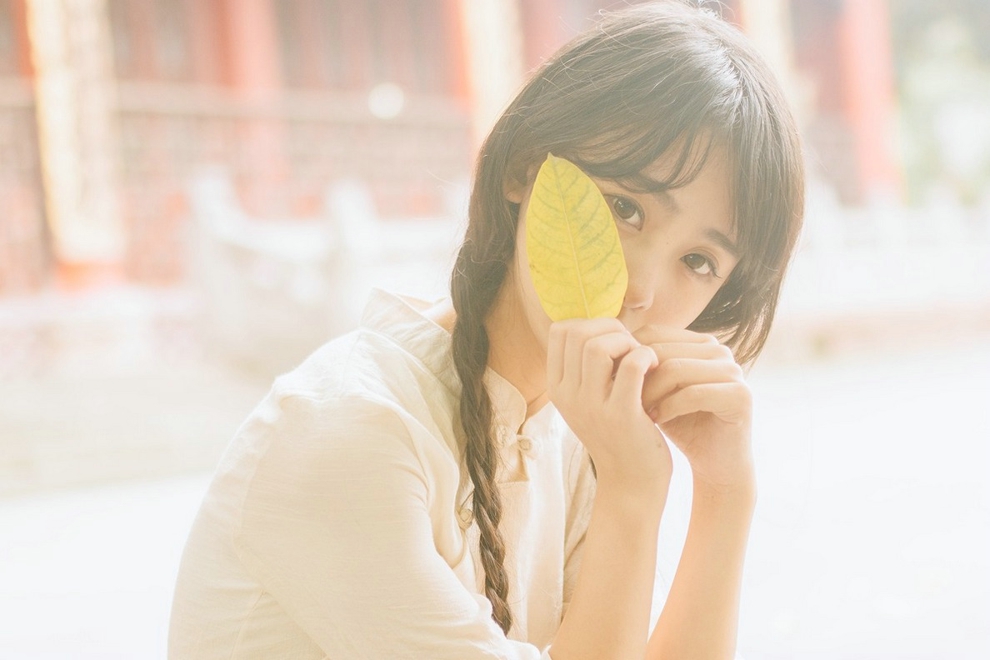 美女民国长裙户外娇巧甜美靓丽唯美写真