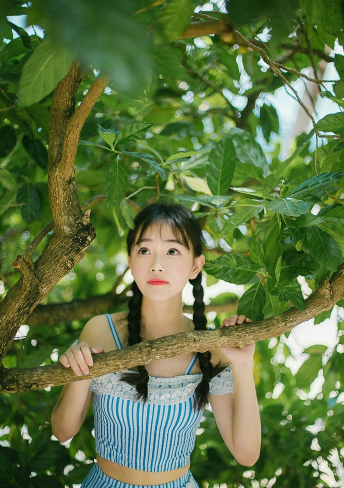 蓝裙美少女青春阳光非主流私拍套图