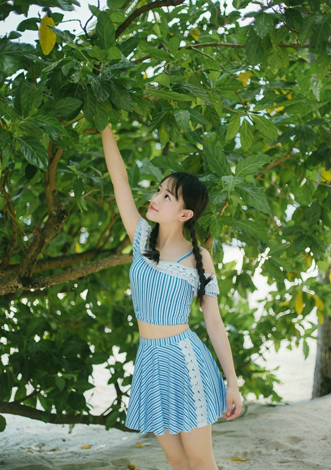 蓝裙美少女青春阳光非主流私拍套图