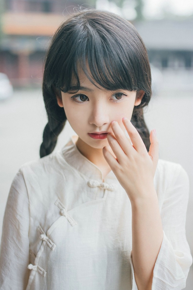 美女民国长裙户外娇巧甜美靓丽唯美写真